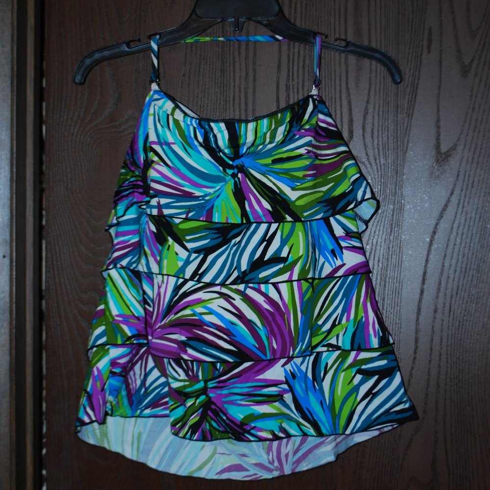 ***SALE*** - Caribbean Joe Tiered Tropical Swimsuit Top